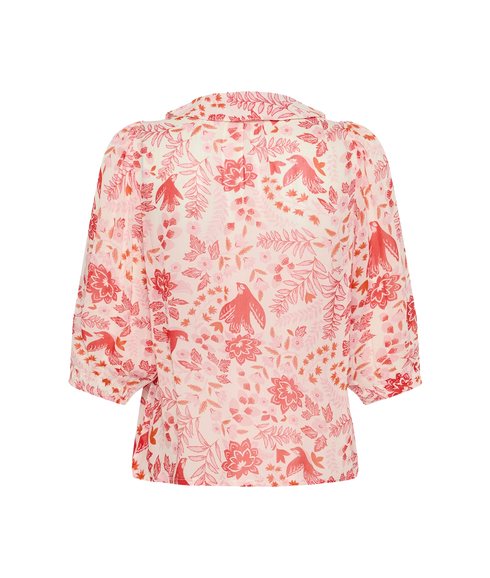 Alvia Blouse - Poppy Red Bird