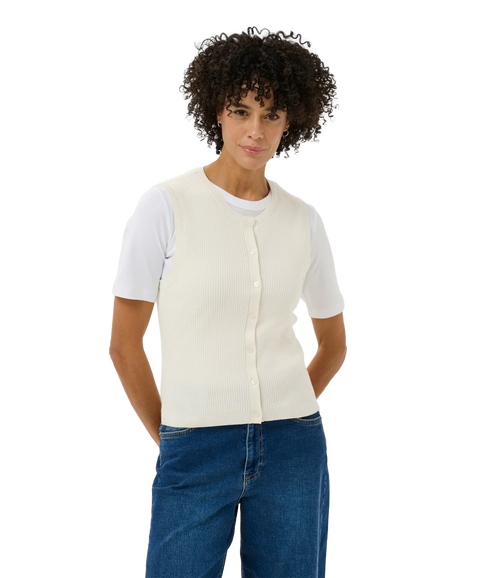 Gemma Waistcoat - Whisper White