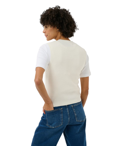 Gemma Waistcoat - Whisper White