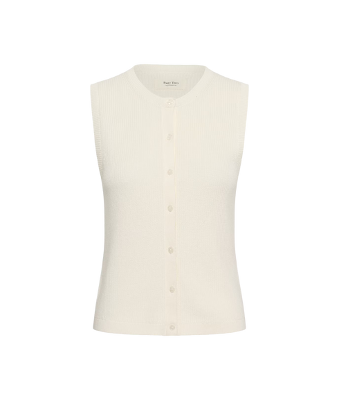 Gemma Waistcoat - Whisper White