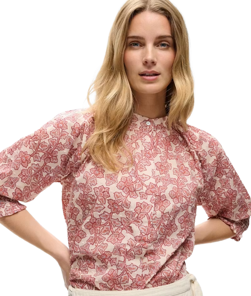 Almeras Shirt - Roasted Russet Leaf Print
