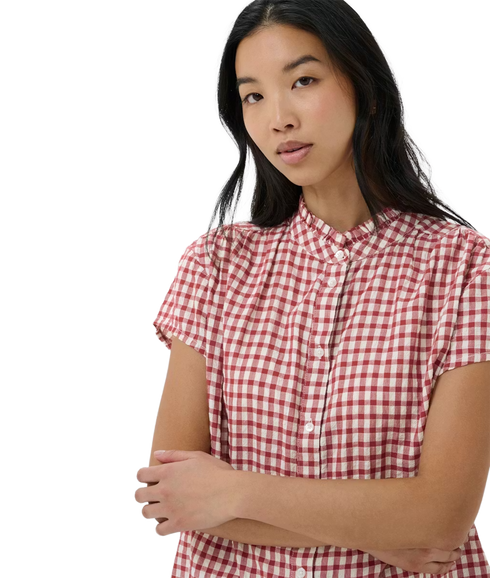 Bjanka Blouse - Burnt Russet Check