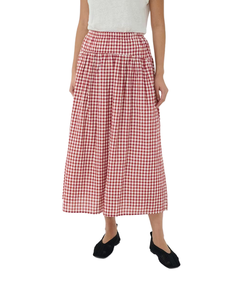 Brunhild Skirts - Burnt Russet Check
