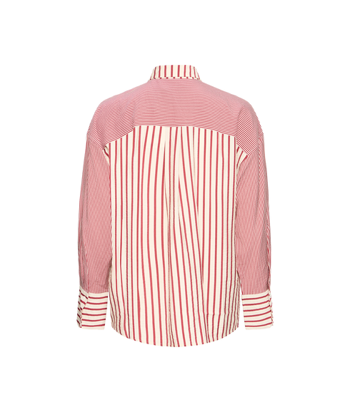 Louri Shirt - Rhododendron/White Stripe