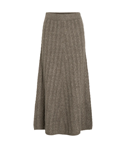 Relli Ankle Cable Knit Skirt/Bfs - Falcon Melange
