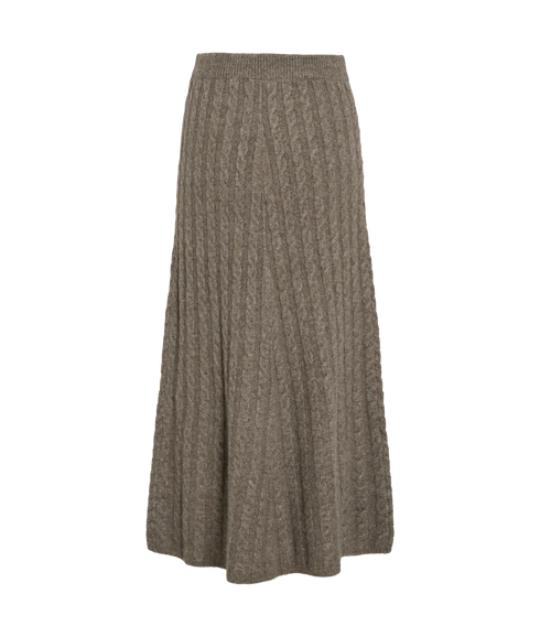 Relli Ankle Cable Knit Skirt/Bfs - Falcon Melange