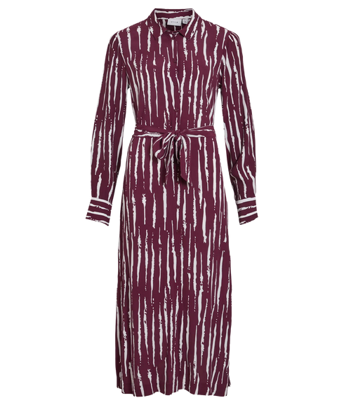 Kirse Fig L/S Midi Shirt Dress - Fig Fig