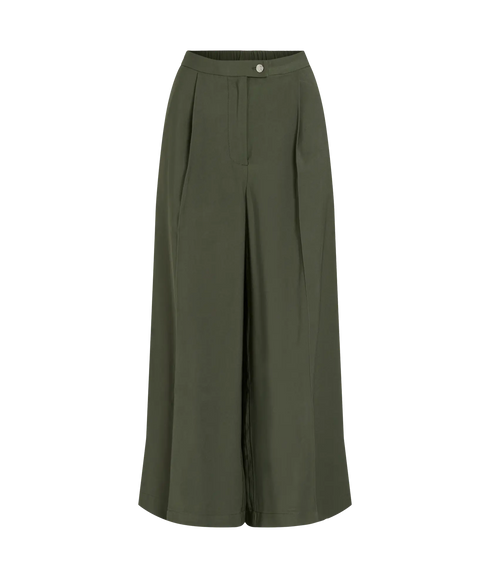 Marlee Hw Wide Culotte Pants - Deep Depths