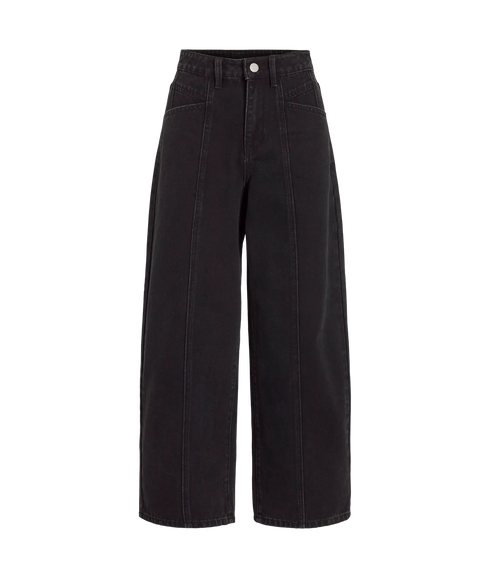 Emma Hw 7/8 Pocket Detail Jeans - Black Denim