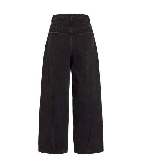 Emma Hw 7/8 Pocket Detail Jeans - Black Denim