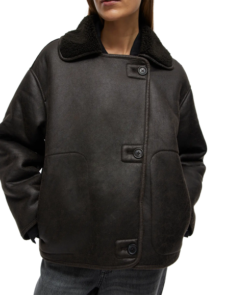 Kadera L/S Shearling Jacket - Demitasse