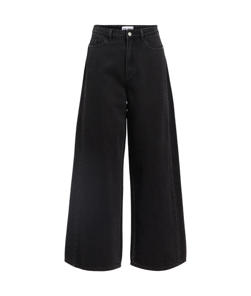 Moji Zarafine Hw Super Wide Jeans 141 - Black Denim