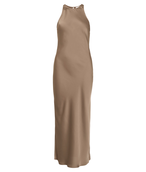Ravenna S/L Ankle Dress - Brown