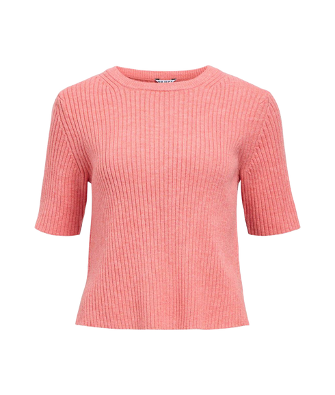 Elva 2/4 Re O-Neck Knit - Pink