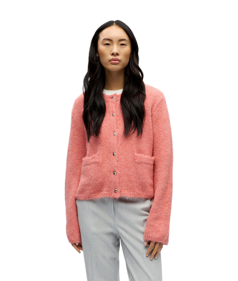 Saggia Re L/S Knit Cardigan - Pink