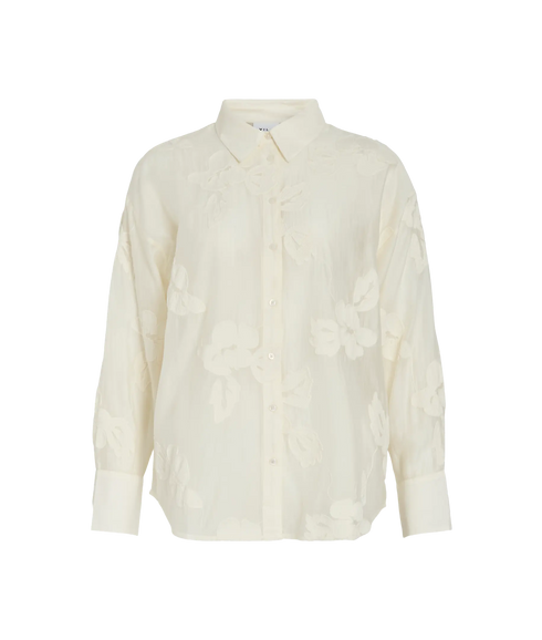 Beka L/S Flower Shirt - Grey