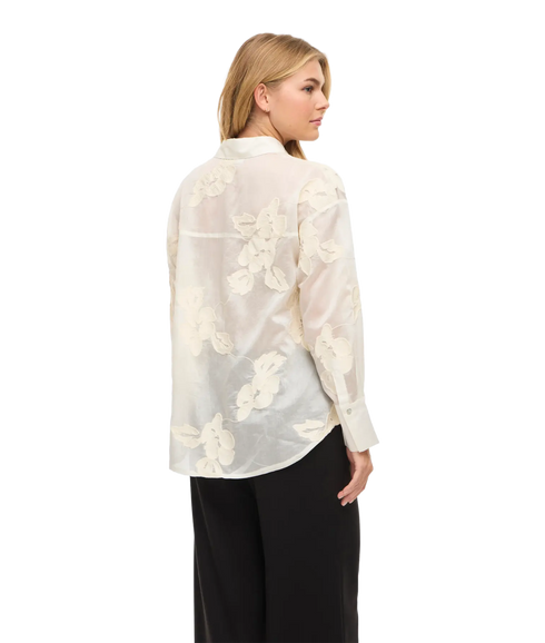 Beka L/S Flower Shirt - Grey
