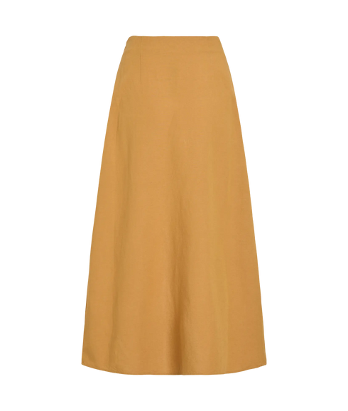 Prisilla Hw Midi Button Skirt/Vol/R - Brown