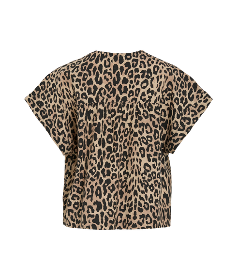 Prisilla Pri V-Neck S/S Top/Vol - Grey