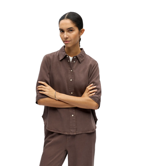 Frame 2/4 Re Denim Top - Brown