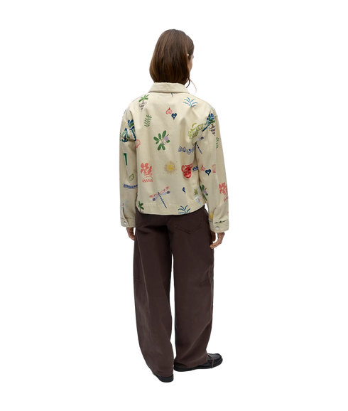Ally L/S Lo Printed Jacket 144 - White