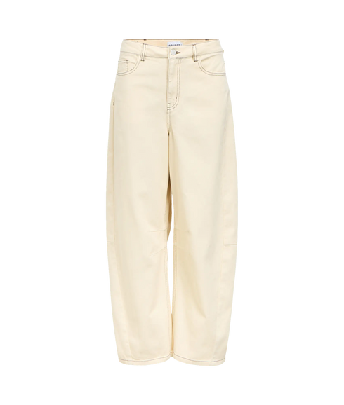 Mio Andrea Mw Cropped Twill Jeans 144 - Grey