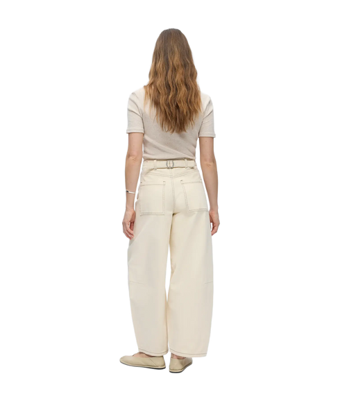 Mio Andrea Mw Cropped Twill Jeans 144 - Grey