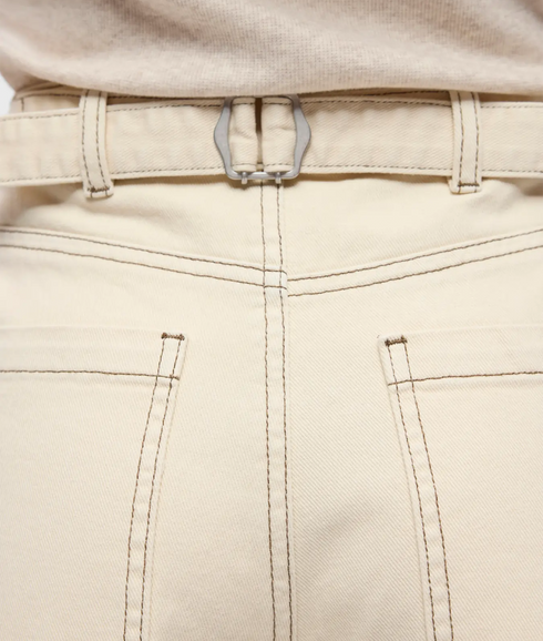 Mio Andrea Mw Cropped Twill Jeans 144 - Grey