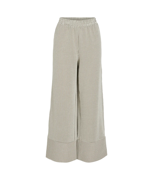 Striplo 7/8 H/W Wide Pants-Brown