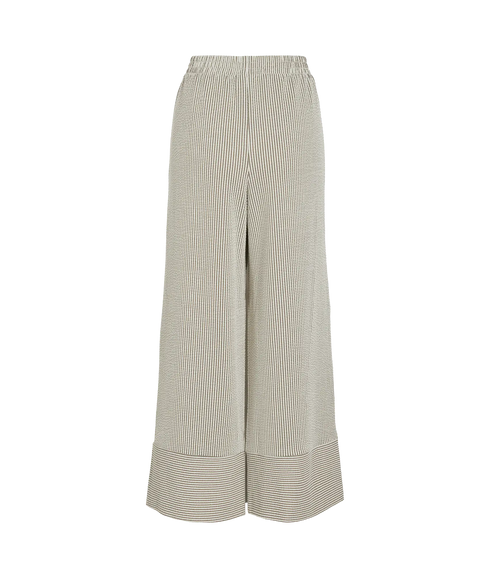 Striplo 7/8 H/W Wide Pants-Brown