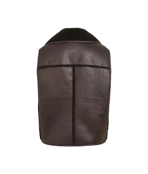 Kadera S/L Shearling Vest - Brown