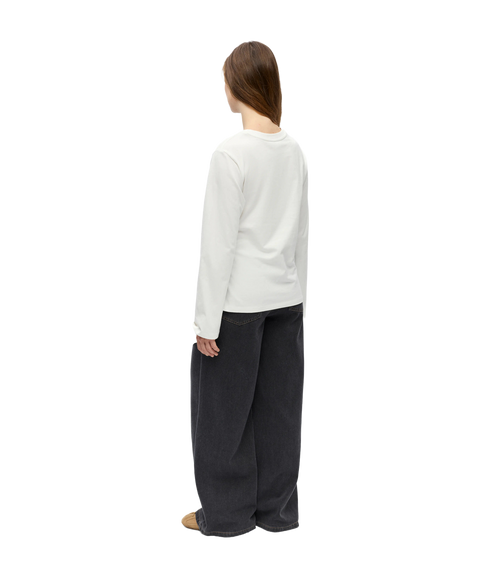 Gima Kaija LS Re Tie T-Shirt - White