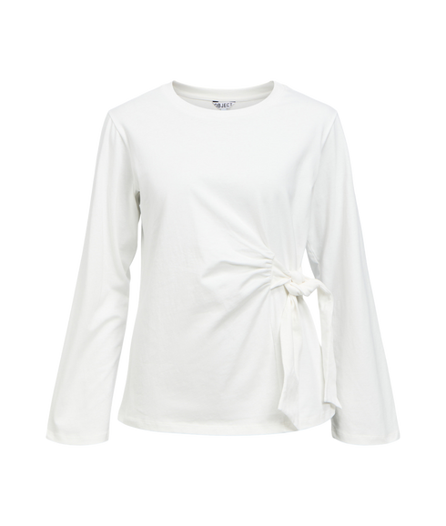 Gima Kaija LS Re Tie T-Shirt - White