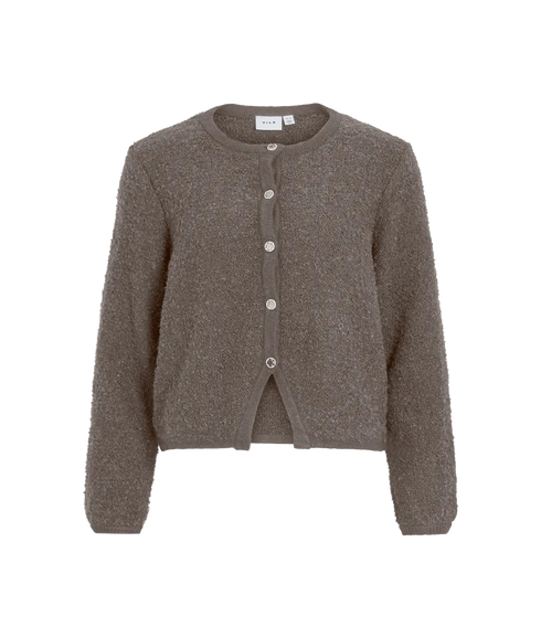Pigga O-Neck LS Knit Jacket- Grey