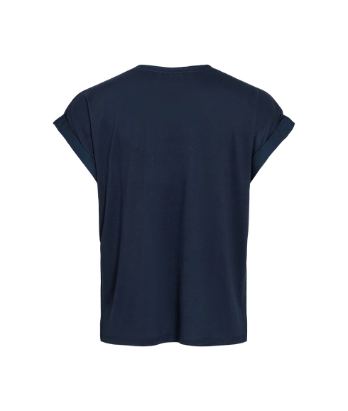 Ellette S/S Satin Top -- Blue
