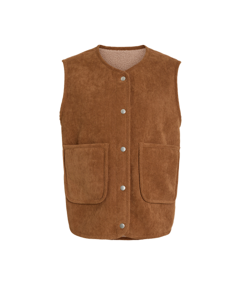 Majlina Rev S/L Teddy Vest - Grey
