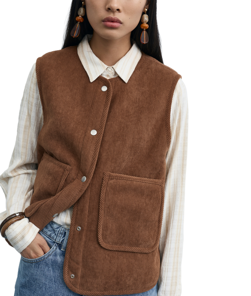Majlina Rev S/L Teddy Vest - Grey