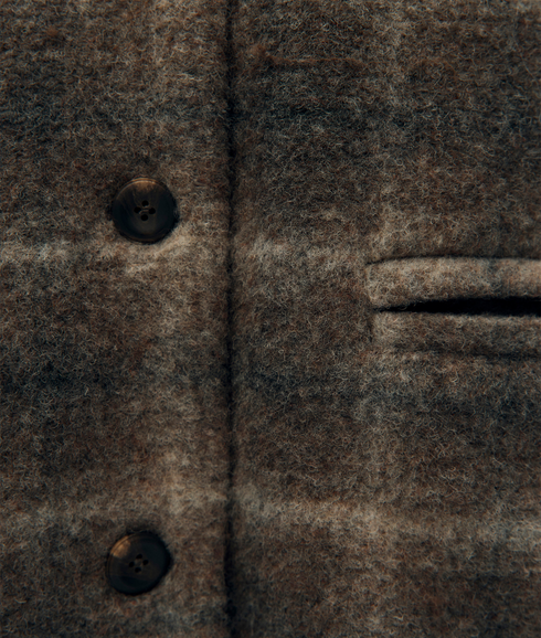 Maise LS Scarf Jacket - Brown