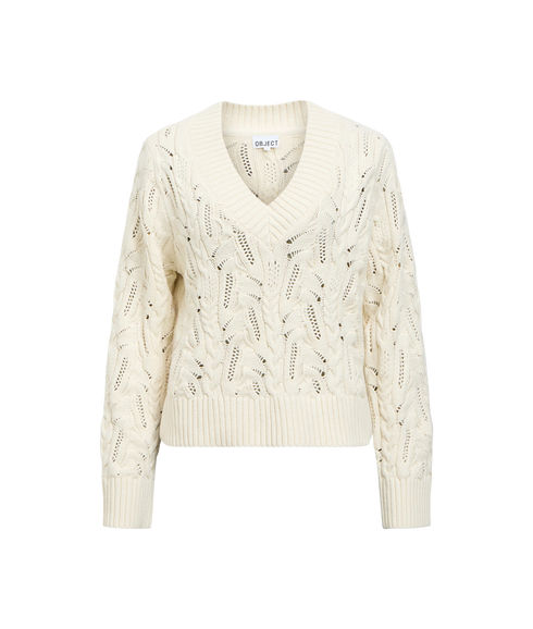 Fraya LS Re Knit Pullover - Grey
