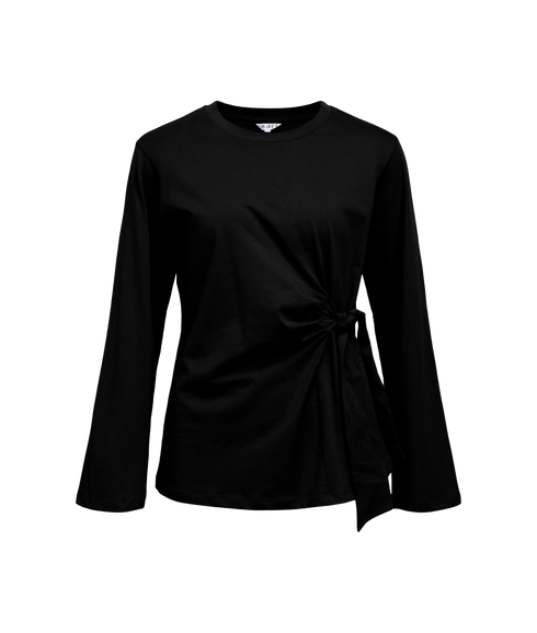 Gima Kaija LS Re Tie T-Shirt - Black
