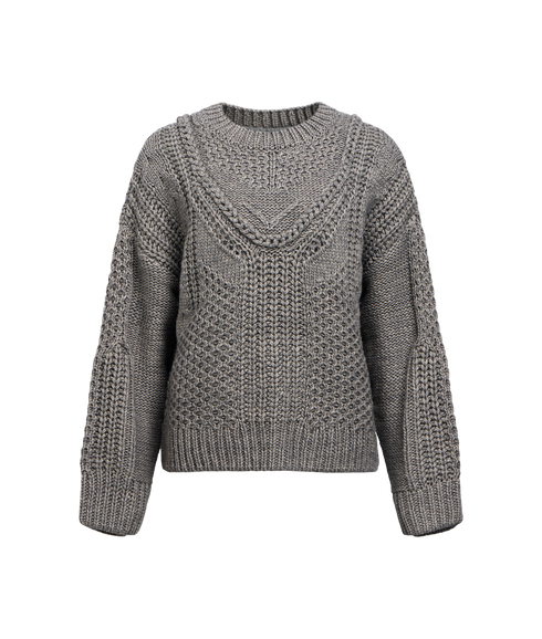 Hinna LS Re Knit Pullover - Grey