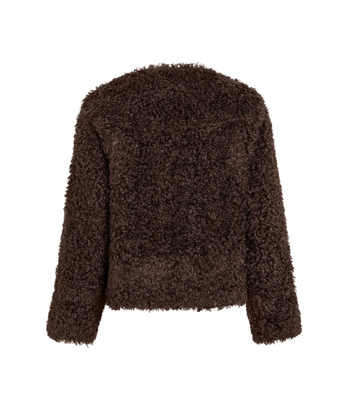 Majda LS Teddy Short Jacket - Brown