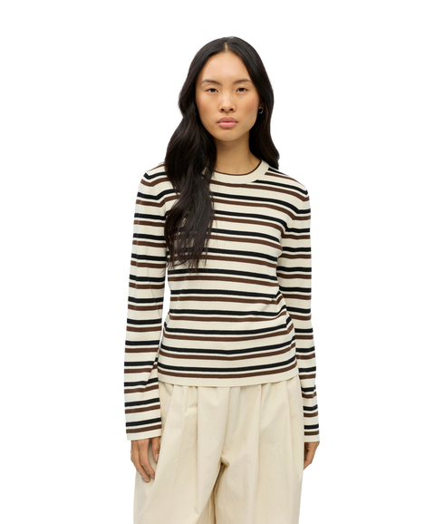 Ester LS Re Knit Pullover- Grey