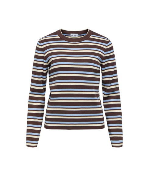 Ester LS Re Knit Pullover- Brown
