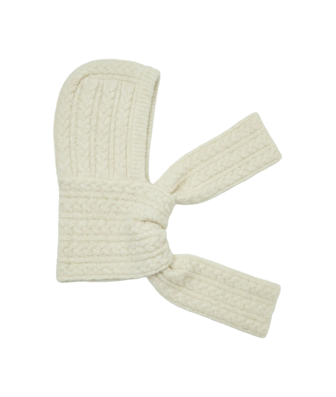 Milu Cable Scarf Knit Balaclava - Grey
