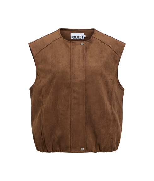 Denna S/L Waistcoat - Brown