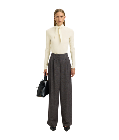 Lina Lano Ls High Neck Top - White
