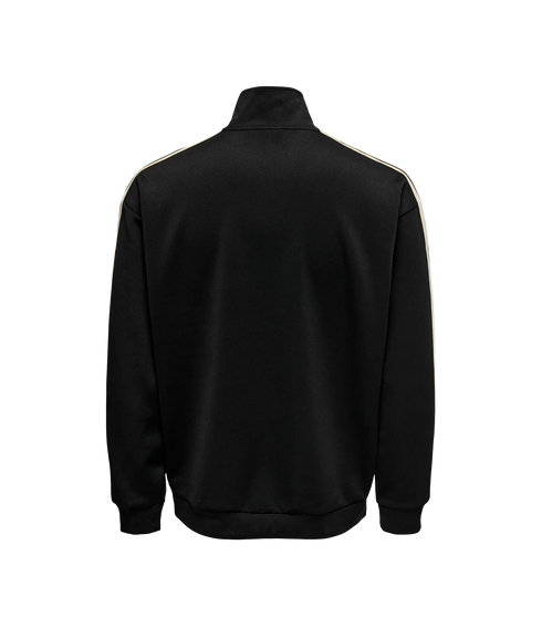 Riber Rlx Ls Zip Stripe Track Sweat - Black
