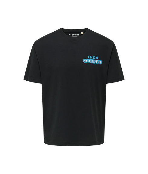 Iron Maiden Life Rlx Ss Lic Tee - Jet Black White Suit