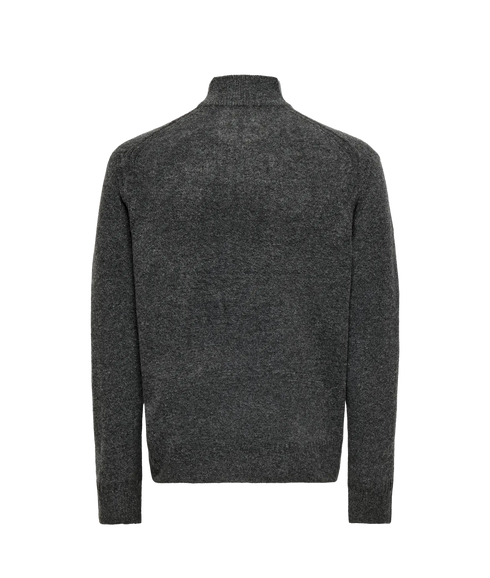 Move Reg Brushed Half Zip Knit - Twill Melange